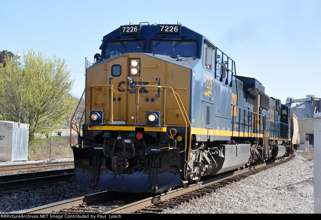 Grain train eases into the yard